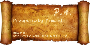Przepolszky Armand névjegykártya