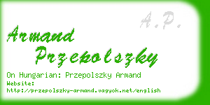 armand przepolszky business card